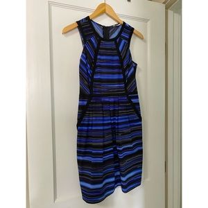 Black and blue striped Shoshanna dress size 4